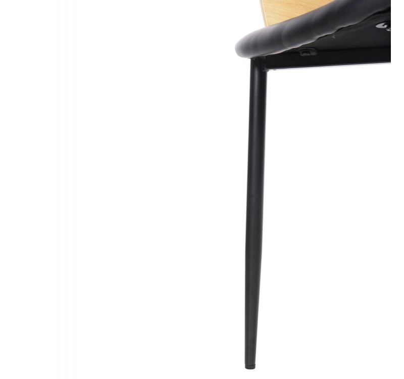 ΚΑΡΕΚΛΑ VELP HM9616.01 ΞΥΛΟ ΣΕ ΦΥΣΙΚΟ-ΜΑΥΡΟ PU-ΜΑΥΡΑ ΜΕΤΑΛ. ΠΟΔΙΑ 55,5x50x79Υεκ.