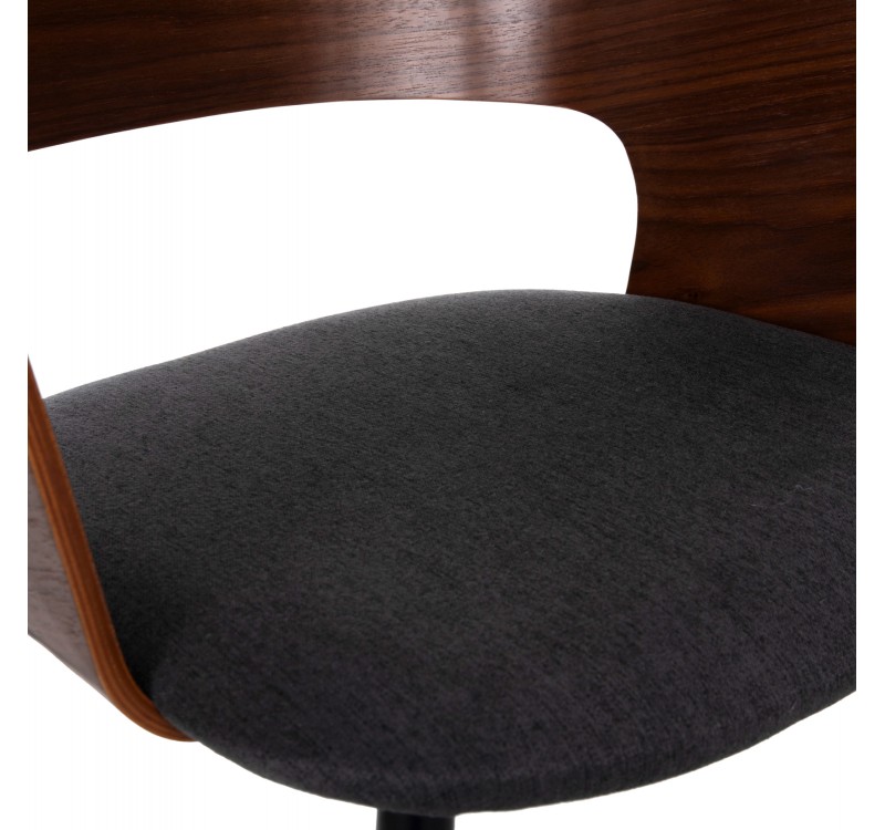 ΚΑΡΕΚΛΑ VELP HM9616.04 ΞΥΛΟ ΣΕ ΚΑΡΥΔΙ-ΓΚΡΙ ΥΦΑΣΜΑ-ΜΑΥΡΑ ΜΕΤΑΛ. ΠΟΔΙΑ 55,5x50x79Υεκ.