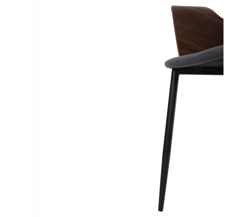 ΚΑΡΕΚΛΑ VELP HM9616.04 ΞΥΛΟ ΣΕ ΚΑΡΥΔΙ-ΓΚΡΙ ΥΦΑΣΜΑ-ΜΑΥΡΑ ΜΕΤΑΛ. ΠΟΔΙΑ 55,5x50x79Υεκ.