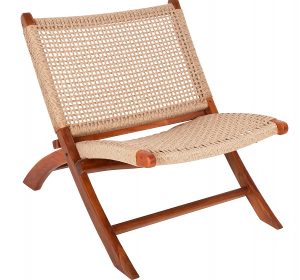 ΚΑΡΕΚΛΑ LOUNGE ΑΝΑΔΙΠΛΟΥΜΕΝΗ FERM HM9477.01 ΜΑΣΙΦ ΤΕΑΚ ME ΣΧΟΙΝΙ VIRO 65,5x80x67Υεκ