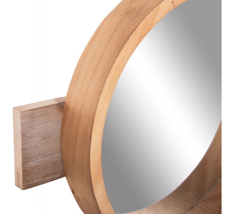 ΚΑΘΡΕΠΤΗΣ ΤΟΙΧΟΥ ΣΤΡΟΓΓΥΛΟΣ SCUTTLE HM4222 FIR WOOD&MDF-BLACK METAL 80x6,5x30,5Υεκ.