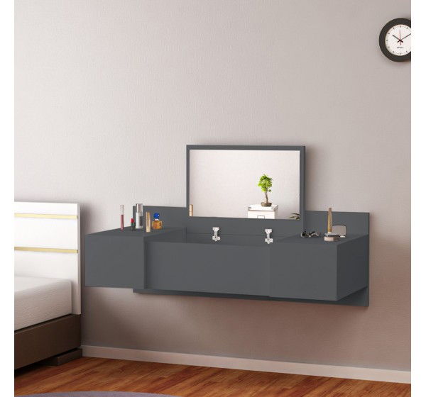 ΚΡΕΜΑΣΤΗ ΤΟΥΑΛΕΤΑ ΜΕ ΚΑΘΡΕΠΤΗ LINDE HM8960.12 ΑΝΘΡΑΚΙ ΜΕΛΑΜΙΝΗ 100x39x33Y εκ.