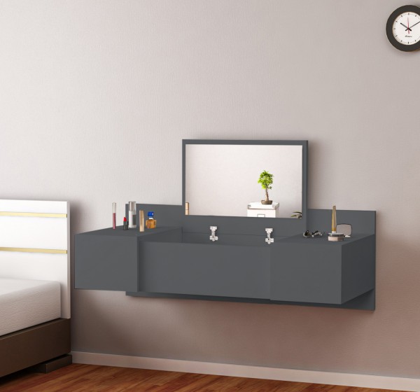 ΚΡΕΜΑΣΤΗ ΤΟΥΑΛΕΤΑ ΜΕ ΚΑΘΡΕΠΤΗ LINDE HM8960.12 ΑΝΘΡΑΚΙ ΜΕΛΑΜΙΝΗ 100x39x33Y εκ.