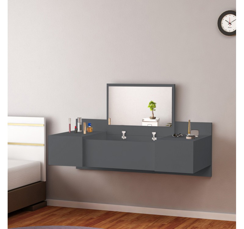 ΚΡΕΜΑΣΤΗ ΤΟΥΑΛΕΤΑ ΜΕ ΚΑΘΡΕΠΤΗ LINDE HM8960.12 ΑΝΘΡΑΚΙ ΜΕΛΑΜΙΝΗ 100x39x33Y εκ.