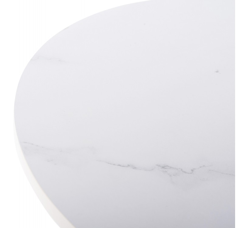 ΤΡΑΠΕΖΙ ΣΑΛΟΝΙΟΥ ACRYLON HM9779.01 HPL ΛΕΥΚΟ ΜΑΡΜΑΡΟ-ΑΚΡΥΛΙΚΟ ΠΟΔΙ Φ40x41Υεκ.
