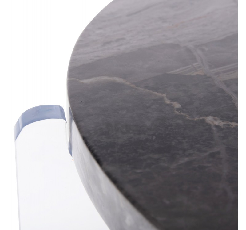 ΤΡΑΠΕΖΙ ΣΑΛΟΝΙΟΥ ACRYCON HM9780.01 MDF ME ΥΔΑΤΟΑΠΩΘΗΤΙΚΗ ΕΠΙΣΤΡΩΣΗ-ΑΚΡΥΛΙΚΑ ΠΟΔΙΑ Φ64x51Yεκ.