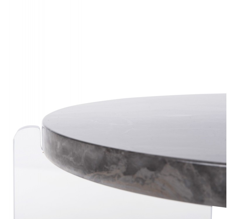 ΤΡΑΠΕΖΙ ΣΑΛΟΝΙΟΥ ACRYCON HM9780.01 MDF ME ΥΔΑΤΟΑΠΩΘΗΤΙΚΗ ΕΠΙΣΤΡΩΣΗ-ΑΚΡΥΛΙΚΑ ΠΟΔΙΑ Φ64x51Yεκ.