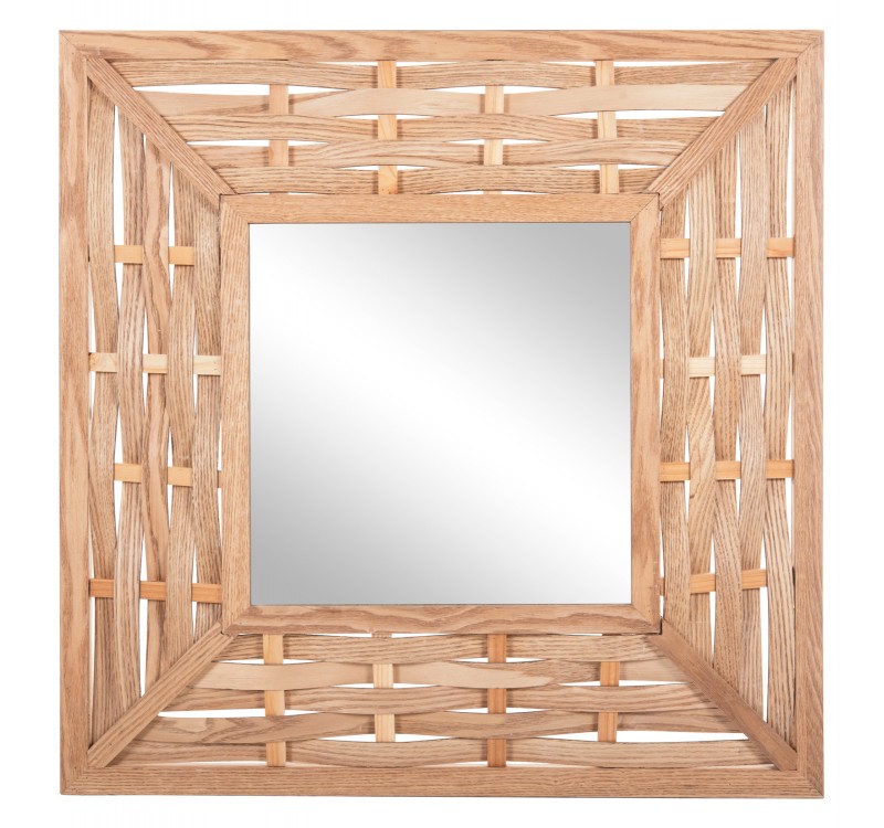 ΚΑΘΡΕΠΤΗΣ ΤΟΙΧΟΥ ΤΕΤΡΑΓΩΝΟΣ HM4226 ΜΠΑΜΠΟΥ ΣΕ ΧΡΩΜΑ ΟΑΚ 71x7x71 εκ.