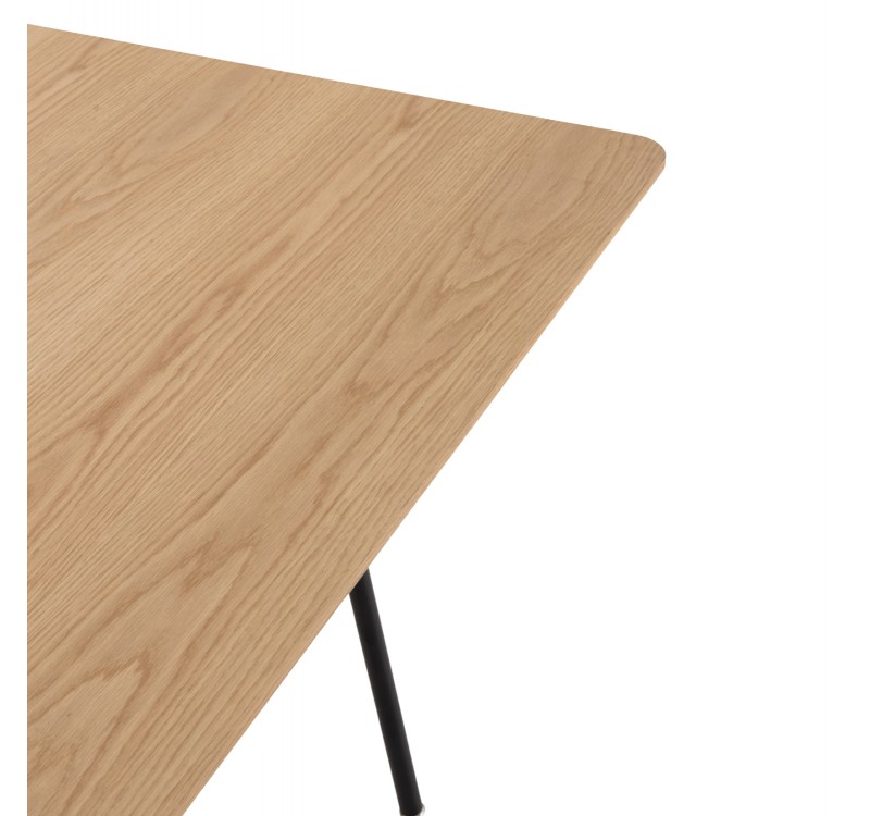 ΤΡΑΠΕΖΙ ΤΡΑΠΕΖΑΡΙΑΣ TRENK HM9614.01 MDF ΜΕ ΚΑΠΛΑΜΑ ΔΡΥΟΣ ΦΥΣΙΚΟ-ΜΑΥΡΟ ΜΕΤΑΛΛΟ 120x120x75Υεκ.