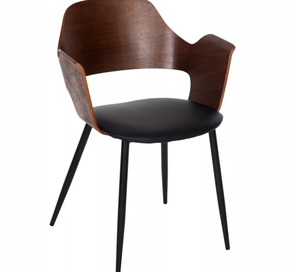 ΚΑΡΕΚΛΑ VELP HM9616.03 ΞΥΛΟ ΣΕ ΚΑΡΥΔΙ-ΜΑΥΡΟ PU-ΜΑΥΡΑ ΜΕΤΑΛ. ΠΟΔΙΑ 55,5x50x79Υεκ.