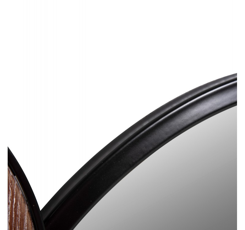 ΚΑΘΡΕΠΤΗΣ ΤΟΙΧΟΥ ΣΤΡΟΓΓΥΛΟΣ DAVION HM4217 MDF-BLACK METAL 123x5x63Υεκ.