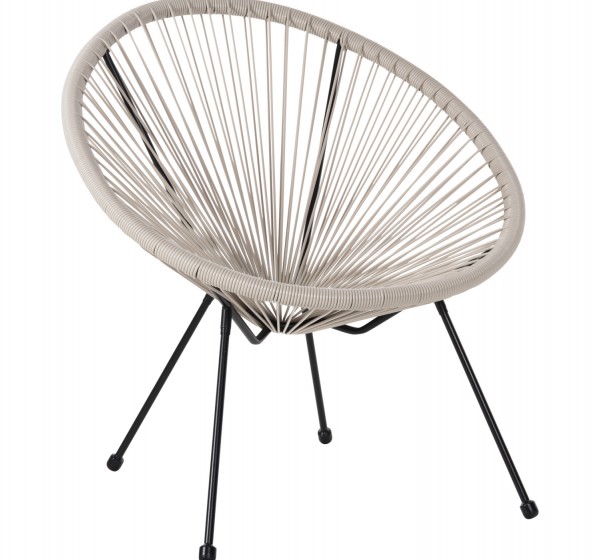 ΠΟΛΥΘΡΟΝΑ HM5872.03 ΤΥΠΟΥ ΦΩΛΙΑ ΜΕΤΑΛ. ACAPULCO ΜΑΥΡΗ-ΕΚΡΟΥ ΣΥΝΘ. RATTAN 71x72x80Υεκ