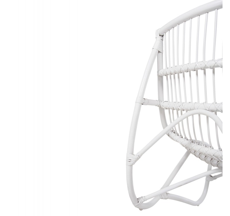 ΠΟΛΥΘΡΟΝΑ GRINN HM9815.03 ΡΑΒΔΟΙ RATTAN ΣΕ ΛΕΥΚΟ 56,5x73,5x79,5Υ εκ.