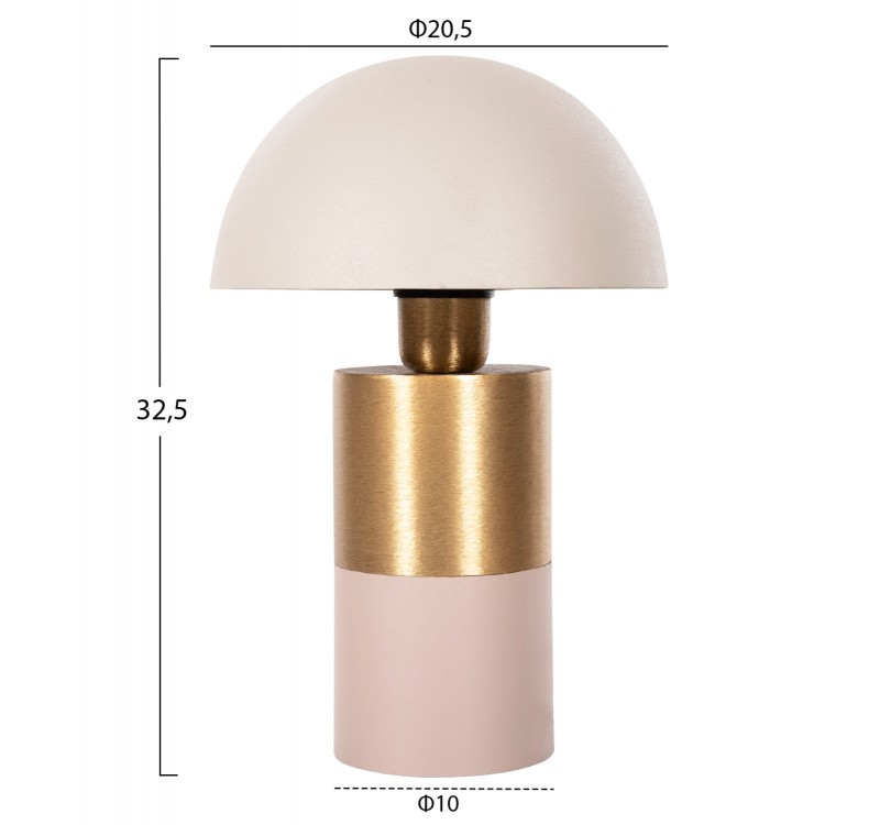 ΕΠΙΤΡΑΠΕΖΙΟ ΦΩΤΙΣΤΙΚΟ PUNE HM4245.10 ΜΕΤΑΛΛΟ ΣΕ ΜΠΕΖ-ΧΡΥΣΟ Φ20,5x32,5Υεκ.