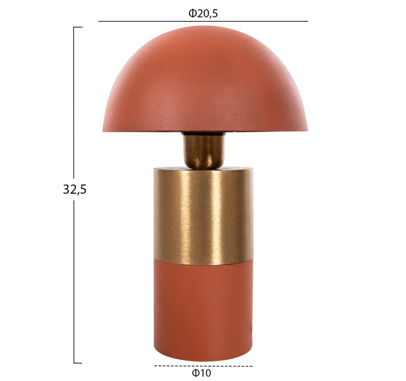 ΕΠΙΤΡΑΠΕΖΙΟ ΦΩΤΙΣΤΙΚΟ PUNE HM4245.08 ΜΕΤΑΛΛΟ ΣΕ ΠΟΡΤΟΚΑΛΙ-ΧΡΥΣΟ Φ20,5x32,5Υεκ.