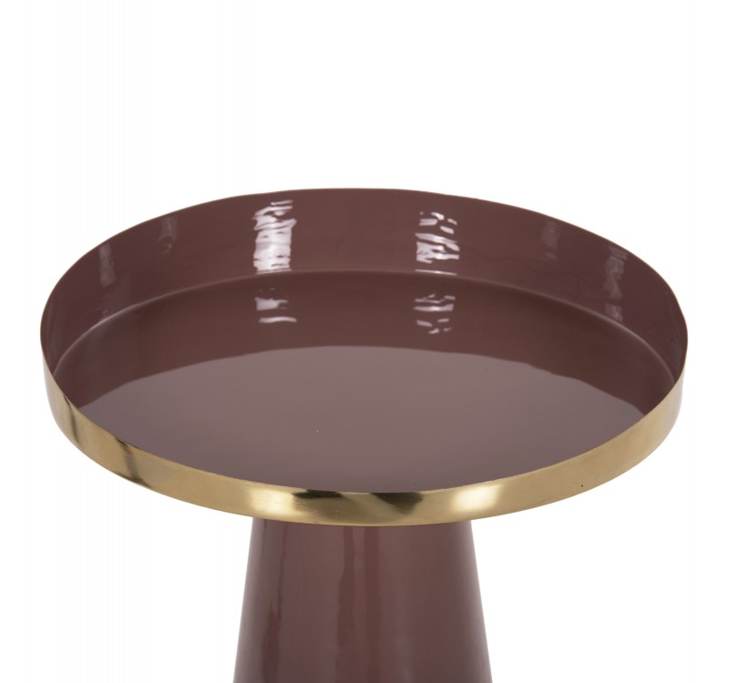 ΤΡΑΠΕΖΙ ΒΟΗΘΗΤΙΚΟ LATUR HM4250.06 ΜΕΤΑΛΛΟ ΣΕ ΚΑΦΕΚΟΚΚΙΝΟ-ΧΡΥΣΟ Φ30,5x39-42Υ εκ.