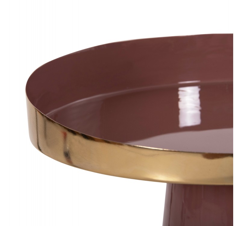 ΤΡΑΠΕΖΙ ΒΟΗΘΗΤΙΚΟ LATUR HM4250.06 ΜΕΤΑΛΛΟ ΣΕ ΚΑΦΕΚΟΚΚΙΝΟ-ΧΡΥΣΟ Φ30,5x39-42Υ εκ.