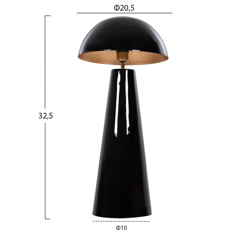 ΕΠΙΤΡΑΠΕΖΙΟ ΦΩΤΙΣΤΙΚΟ SMUSH HM4258.04 ΜΕΤΑΛΛΟ ΣΕ ΜΑΥΡΟ-ΡΥΘΜΙΖΟΜΕΝΟ ΚΑΠΕΛΟ Φ32,5x69Υεκ.