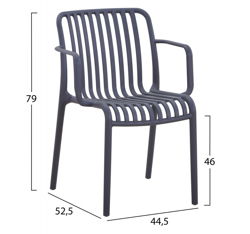 ΠΟΛΥΘΡΟΝΑ ΕΞΩΤ.ΧΩΡΟΥ CONVEE HM6105.03 ΓΚΡΙ ΠΟΛΥΠΡΟΠΥΛΕΝΙΟ 55x56x79Yεκ.