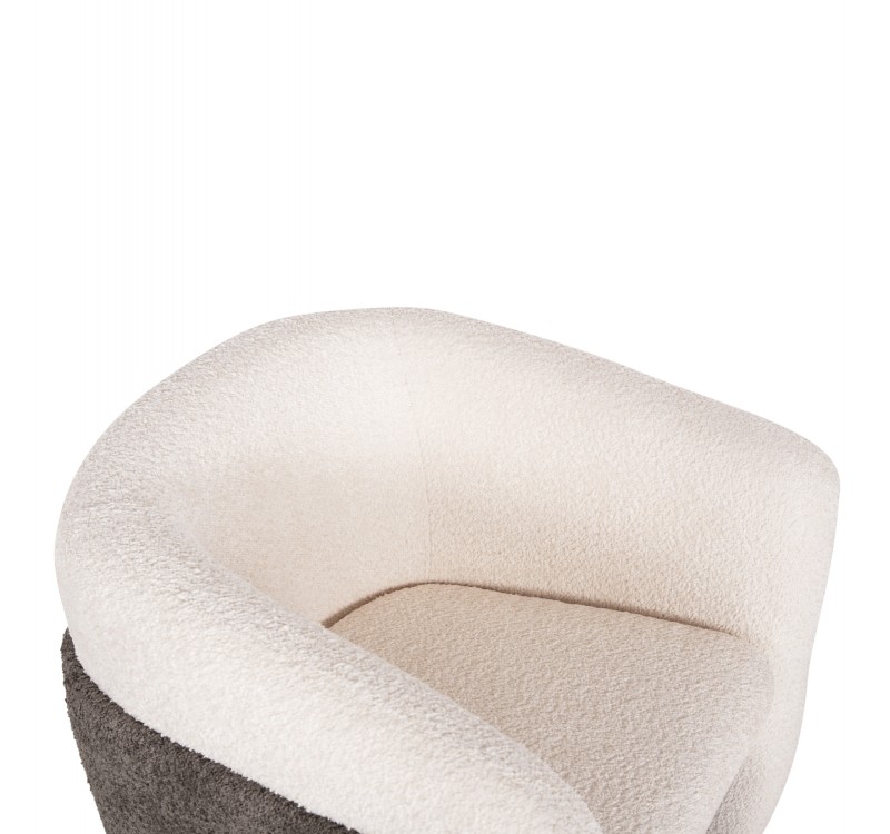 ΠΟΛΥΘΡΟΝΑ DOPER HM9590.06 ΜΠΟΥΚΛΕ ΥΦΑΣΜΑ ΛΕΥΚΟ-ΓΚΡΙ 68x72x76Υ εκ.