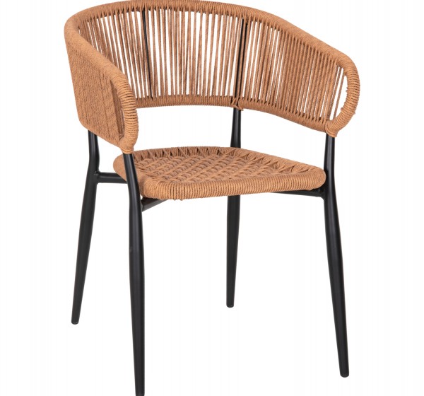 ΠΟΛΥΘΡΟΝΑ ΑΛΟΥΜΙΝΙΟΥ EULO HM5783.13 ΜΑΥΡΗ-ΣΥΝΘΕΤΙΚΟ RATTAN ΜΠΕΖ 55,5x63,5x78Y εκ.