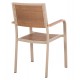 ΠΟΛΥΘΡΟΝΑ ΑΛΟΥΜΙΝΙΟΥ SAGA HM5127.04 ΣΑΜΠΑΝΙ ΜΕ POLYWOOD 55x52x86Yεκ.