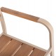 ΠΟΛΥΘΡΟΝΑ ΑΛΟΥΜΙΝΙΟΥ SAGA HM5127.04 ΣΑΜΠΑΝΙ ΜΕ POLYWOOD 55x52x86Yεκ.