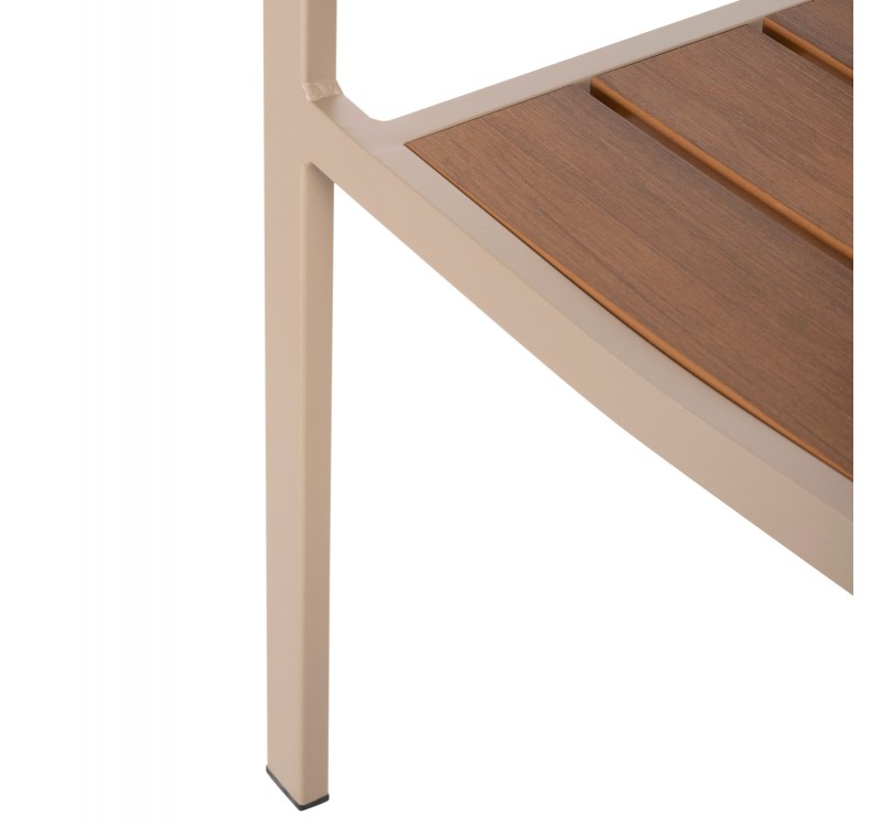 ΠΟΛΥΘΡΟΝΑ ΑΛΟΥΜΙΝΙΟΥ SAGA HM5127.04 ΣΑΜΠΑΝΙ ΜΕ POLYWOOD 55x52x86Yεκ.