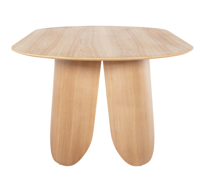 ΤΡΑΠΕΖΙ ΟΒΑΛ DENTY HM9611.01 MDF ΜΕ ΚΑΠΛΑΜΑ ΔΡΥΟΣ-ΦΥΣΙΚΟ ΟΑΚ 240x120x75Υεκ.