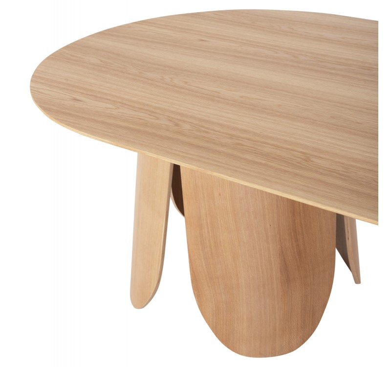 ΤΡΑΠΕΖΙ ΟΒΑΛ DENTY HM9611.01 MDF ΜΕ ΚΑΠΛΑΜΑ ΔΡΥΟΣ-ΦΥΣΙΚΟ ΟΑΚ 240x120x75Υεκ.