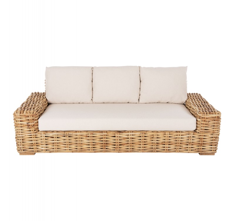 ΚΑΝΑΠΕΣ ΤΡΙΘΕΣΙΟΣ ΕΞ.ΧΩΡΟΥ TROPEL HM9808 ΞΥΛΟ MANGO-RATTAN ΦΥΣΙΚΟ-ΛΕΥΚΑ ΜΑΞΙΛΑΡΙΑ 216x88x85Υεκ