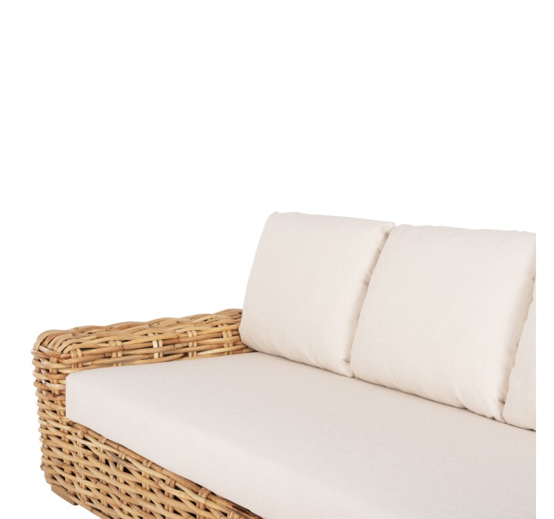 ΚΑΝΑΠΕΣ ΤΡΙΘΕΣΙΟΣ ΕΞ.ΧΩΡΟΥ TROPEL HM9808 ΞΥΛΟ MANGO-RATTAN ΦΥΣΙΚΟ-ΛΕΥΚΑ ΜΑΞΙΛΑΡΙΑ 216x88x85Υεκ