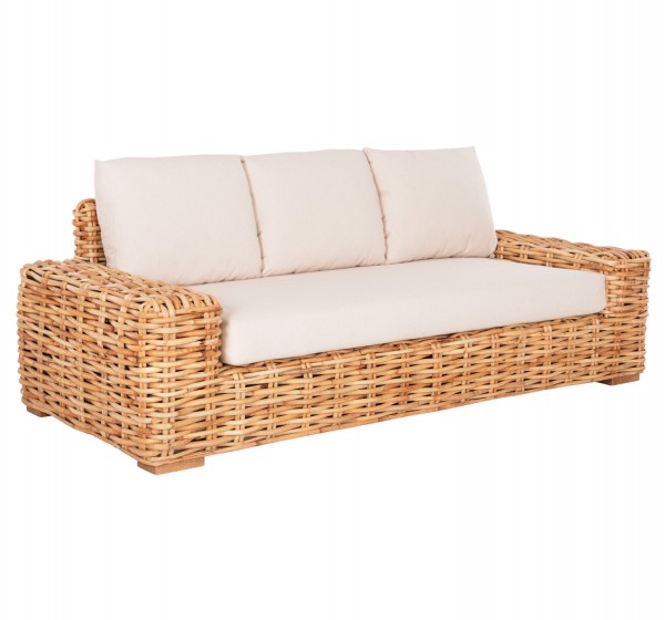 ΚΑΝΑΠΕΣ ΤΡΙΘΕΣΙΟΣ ΕΞ.ΧΩΡΟΥ TROPEL HM9808 ΞΥΛΟ MANGO-RATTAN ΦΥΣΙΚΟ-ΛΕΥΚΑ ΜΑΞΙΛΑΡΙΑ 216x88x85Υεκ