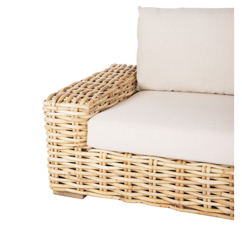 ΚΑΝΑΠΕΣ 2-ΘΕΣΙΟΣ TROPEL HM9809 ΞΥΛΟ MANGO-RATTAN ΦΥΣΙΚΟ-ΛΕΥΚΑ ΜΑΞΙΛΑΡΙΑ 192x88x70-85Υεκ.