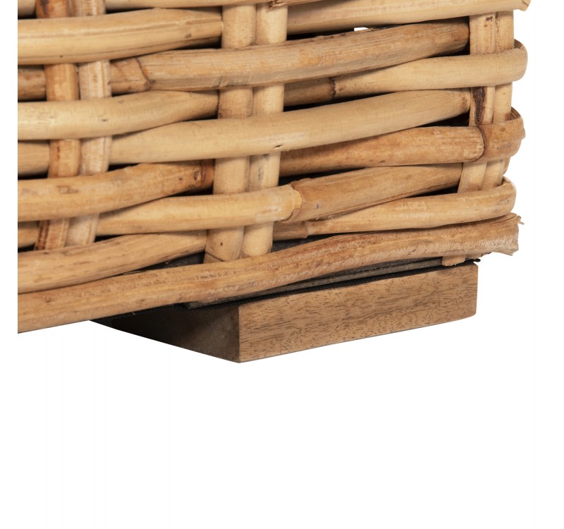 ΠΟΛΥΘΡΟΝΑ TROPEL HM9810 ΞΥΛΟ MANGO-RATTAN ΦΥΣΙΚΟ-ΛΕΥΚΑ ΜΑΞΙΛΑΡΙΑ 110x88x70-85Υεκ.