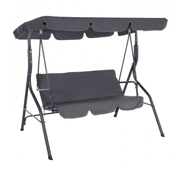 ΚΟΥΝΙΑ 3ΘΕΣΙΑ ΜΕ ΣΚΙΑΣΤΡΟ LIKID HM5979.01 ΜΕΤΑΛΛΙΚΗ ΓΚΡΙ ΧΡΩΜΑ 174x110x159-200Υεκ.