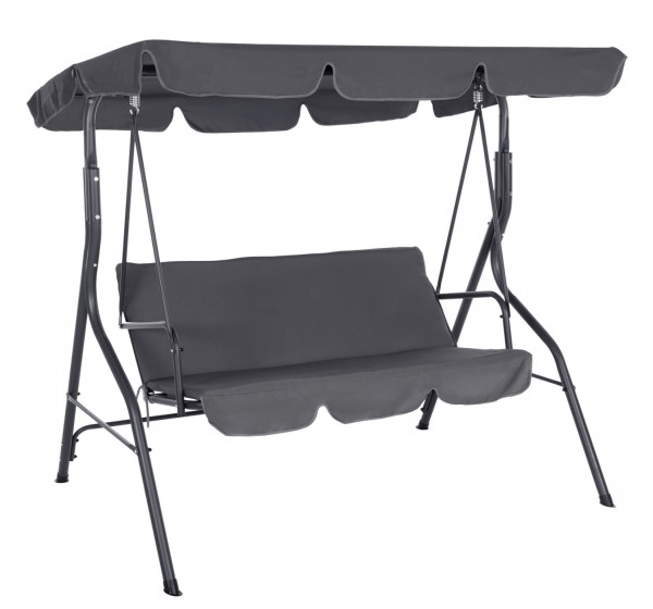 ΚΟΥΝΙΑ 3ΘΕΣΙΑ ΜΕ ΣΚΙΑΣΤΡΟ LIKID HM5979.01 ΜΕΤΑΛΛΙΚΗ ΓΚΡΙ ΧΡΩΜΑ 174x110x159-200Υεκ.