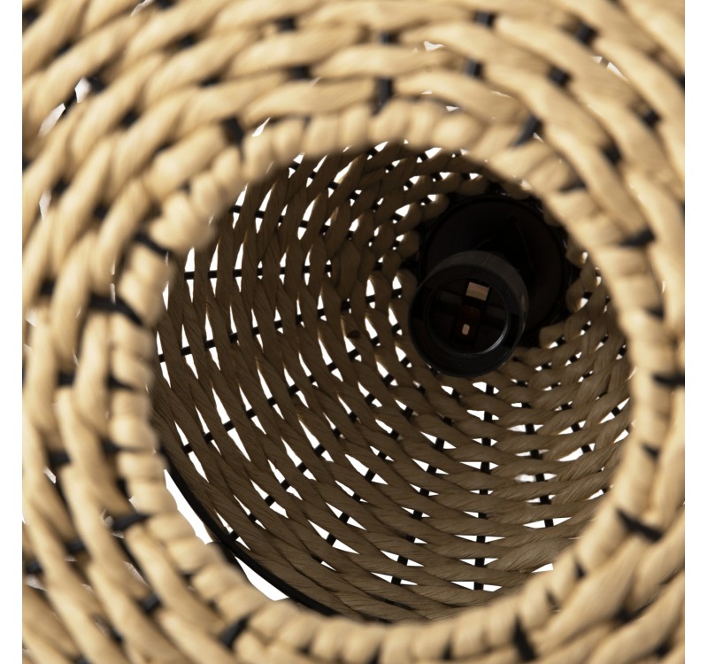 ΦΩΤΙΣΤΙΚΟ ΟΡΟΦΗΣ ΚΡΕΜΑΣΤΟ HM4346 ΑΠΟ PAPER ROPE ΜΠΕΖ ΚΑΙ ΜΑΥΡΟ Φ55,5x44Υεκ.