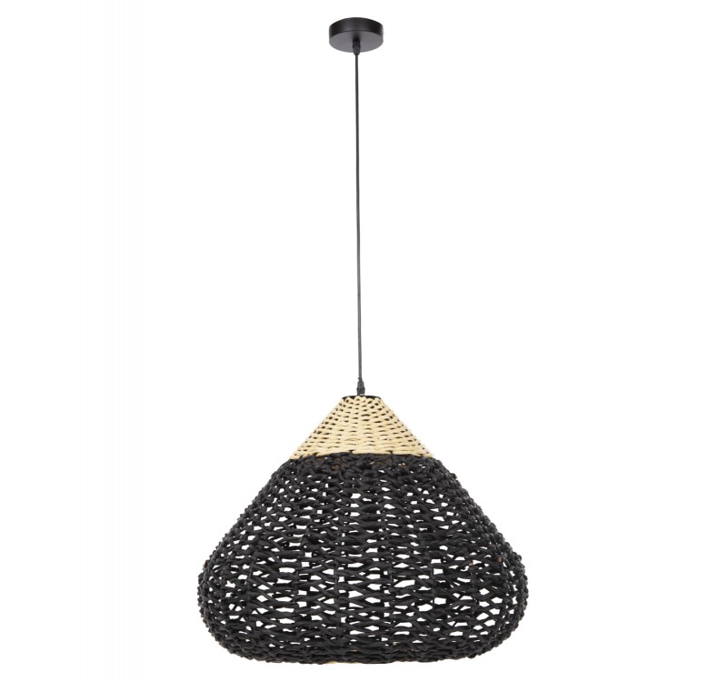 ΦΩΤΙΣΤΙΚΟ ΟΡΟΦΗΣ ΚΡΕΜΑΣΤΟ HM4346 ΑΠΟ PAPER ROPE ΜΠΕΖ ΚΑΙ ΜΑΥΡΟ Φ55,5x44Υεκ.