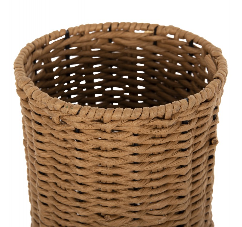 ΦΩΤΙΣΤΙΚΟ ΔΑΠΕΔΟΥ HM4342 ΜΕΤΑΛΛΟ-PAPER ROPE ΣΕ ΜΠΕΖ ΑΜΜΟΥ-ΜΑΥΡΟ Φ20X120Υεκ.