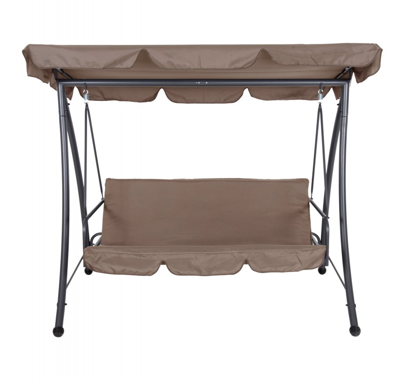 ΚΟΥΝΙΑ-ΚΡΕΒΑΤΙ 3ΘΕΣΙΑ LIKID HM5980.02 ΜΕΤΑΛΛΟ ΓΚΡΙ-ΥΦΑΣΜΑ ΚΑΦΕ 200x120x164Υεκ