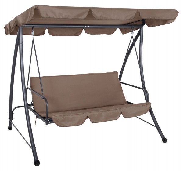 ΚΟΥΝΙΑ-ΚΡΕΒΑΤΙ 3ΘΕΣΙΑ LIKID HM5980.02 ΜΕΤΑΛΛΟ ΓΚΡΙ-ΥΦΑΣΜΑ ΚΑΦΕ 200x120x164Υεκ