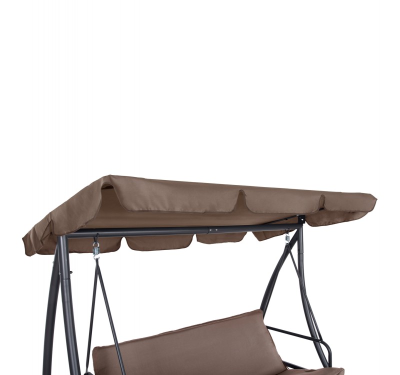 ΚΟΥΝΙΑ-ΚΡΕΒΑΤΙ 3ΘΕΣΙΑ LIKID HM5980.02 ΜΕΤΑΛΛΟ ΓΚΡΙ-ΥΦΑΣΜΑ ΚΑΦΕ 200x120x164Υεκ