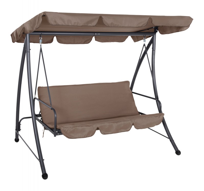 ΚΟΥΝΙΑ-ΚΡΕΒΑΤΙ 3ΘΕΣΙΑ LIKID HM5980.02 ΜΕΤΑΛΛΟ ΓΚΡΙ-ΥΦΑΣΜΑ ΚΑΦΕ 200x120x164Υεκ