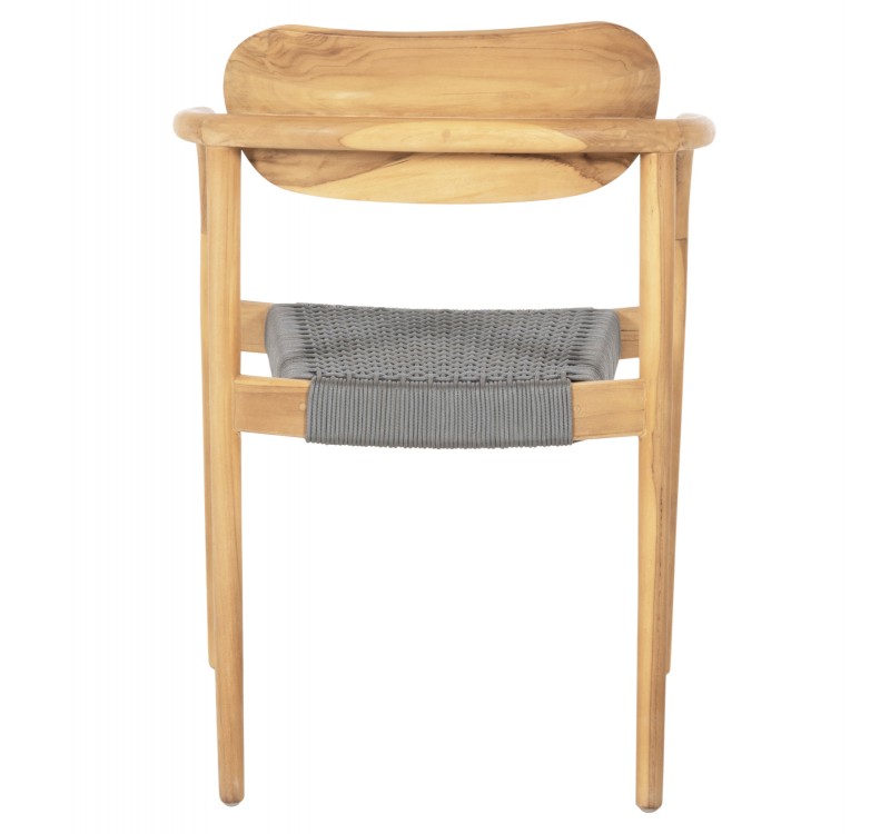 ΠΟΛΥΘΡΟΝΑ OSLO HM9636.08 ΞΥΛΟ TEAK ΦΥΣΙΚΟ & ΓΚΡΙ ΣΧΟΙΝΙ 55x54x80Yεκ.