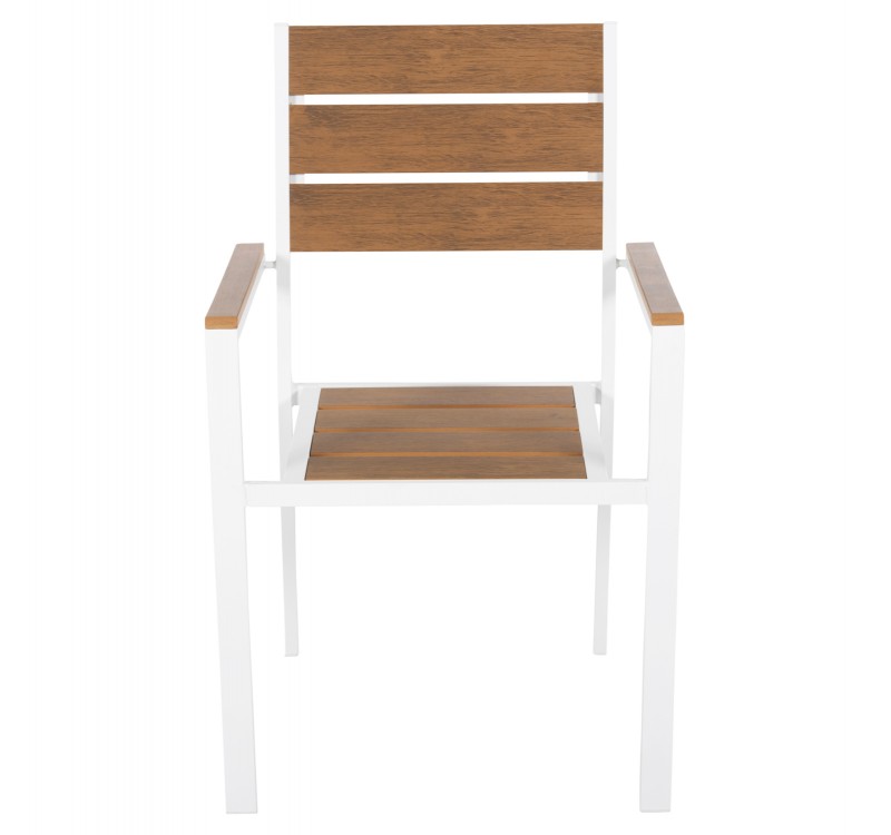 ΠΟΛΥΘΡΟΝΑ ΑΛΟΥΜΙΝΙΟΥ SAGA HM5981.01 ΛΕΥΚΗ-POLYWOOD ΣΕ ΦΥΣΙΚΟ 55x55x86Υεκ.