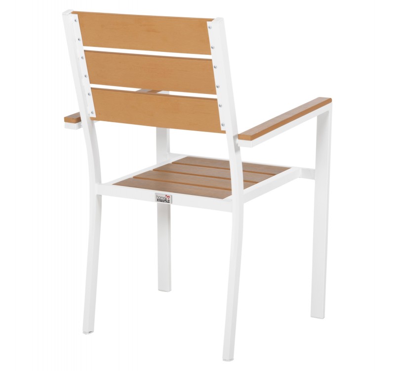 ΠΟΛΥΘΡΟΝΑ ΑΛΟΥΜΙΝΙΟΥ SAGA HM5981.01 ΛΕΥΚΗ-POLYWOOD ΣΕ ΦΥΣΙΚΟ 55x55x86Υεκ.