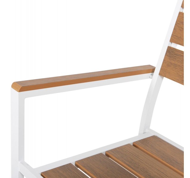 ΠΟΛΥΘΡΟΝΑ ΑΛΟΥΜΙΝΙΟΥ SAGA HM5981.01 ΛΕΥΚΗ-POLYWOOD ΣΕ ΦΥΣΙΚΟ 55x55x86Υεκ.