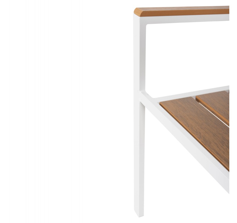 ΠΟΛΥΘΡΟΝΑ ΑΛΟΥΜΙΝΙΟΥ SAGA HM5981.01 ΛΕΥΚΗ-POLYWOOD ΣΕ ΦΥΣΙΚΟ 55x55x86Υεκ.