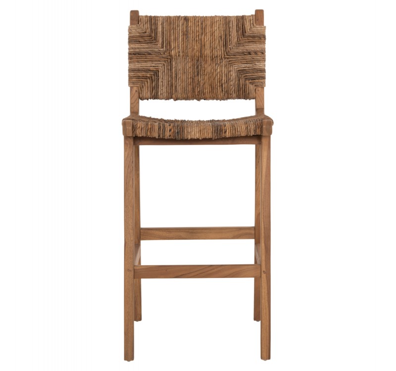 ΣΚΑΜΠΟ ΜΠΑΡ WALTER HM9841 ΞΥΛO TEAK ΣΕ ΦΥΣΙΚΟ-ΨΑΘΑ 46x55x105Υ εκ.